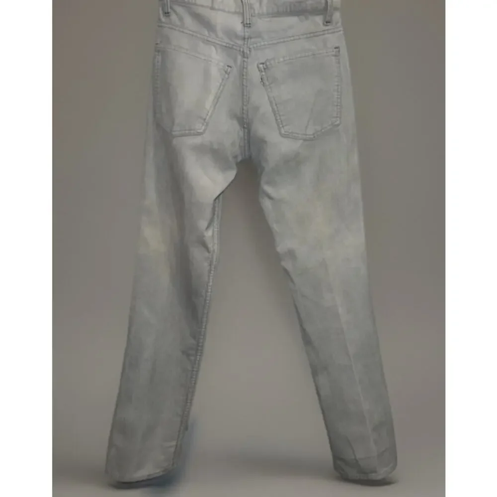VTG Levi’s Gray Corduroy Pants White Tab High Rise Straight Leg 29x30 Women’s - Picture 5 of 6